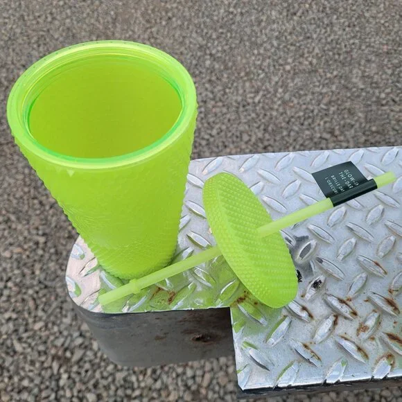 Starbucks 2022 Halloween Studded Glow Tumbler Lemongrass (Green) 16 oz. Grande - Picture 7 of 13